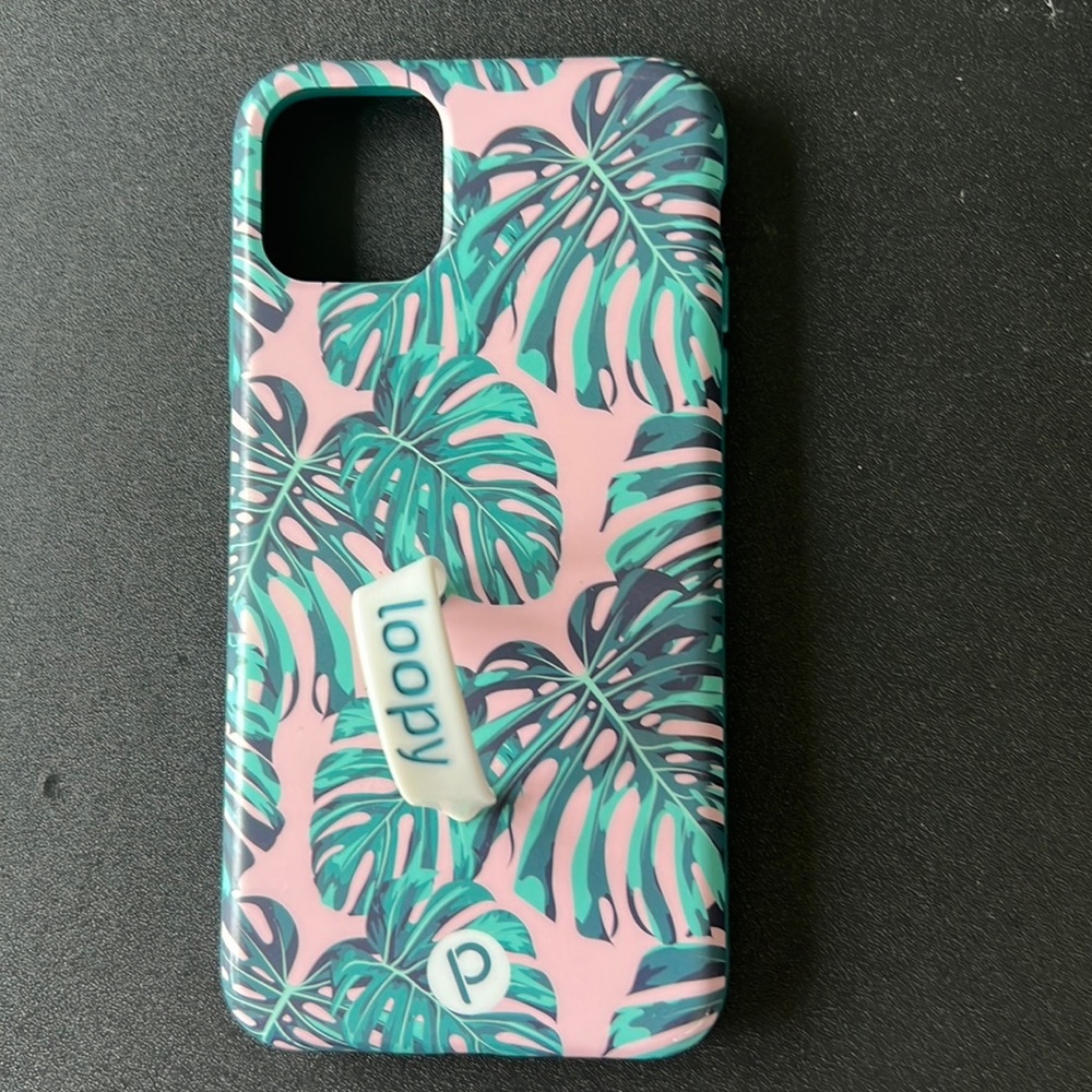 iPhone 11 Pro Max Case-Pink Palm Leaf